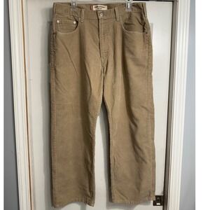 Vtg 90s Y2K Levi 569 Loose Straight Corduroy Pants Tan Mens W36 L30 read‎